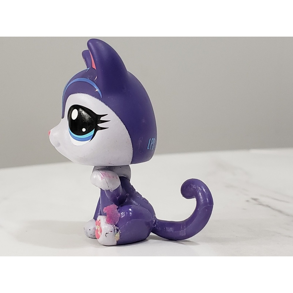 HARD TO FIND - littlest petshop cat #119 g7 purple - Picture 4 of 9